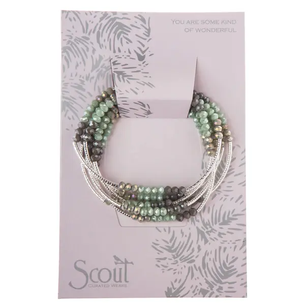 Scout Curated Wears Wrap Bracelet/Necklace Iced Mint/Silver