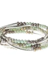 Scout Curated Wears Wrap Bracelet/Necklace Iced Mint/Silver