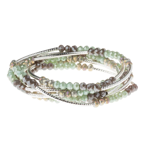 Scout Curated Wears Wrap Bracelet/Necklace Iced Mint/Silver