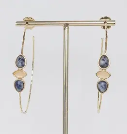 Leslie Curtis Suede Earring Gold