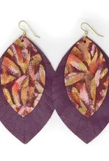 Keva Style Live Out Loud with Purple Fringe Layered Earring