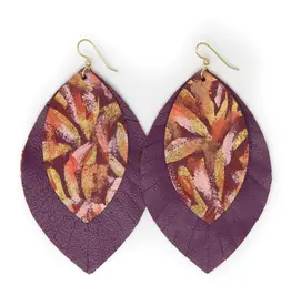 Keva Style Live Out Loud with Purple Fringe Layered Earring