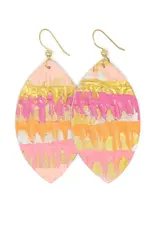 Keva Style Sunset Waves Leather Earrings