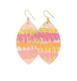 Keva Style Sunset Waves Leather Earrings