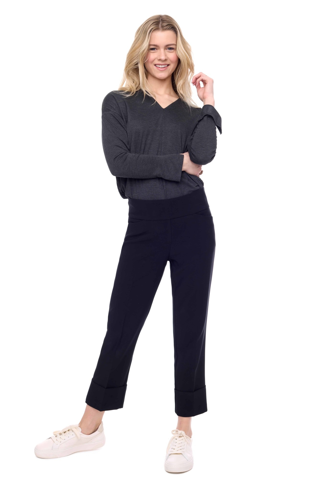 Up Palermo Cuffed Crop Pant Black