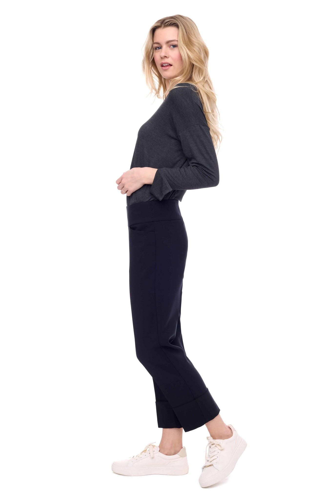 Up Palermo Cuffed Crop Pant Black