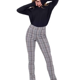 Up Plaid Full Length Pant