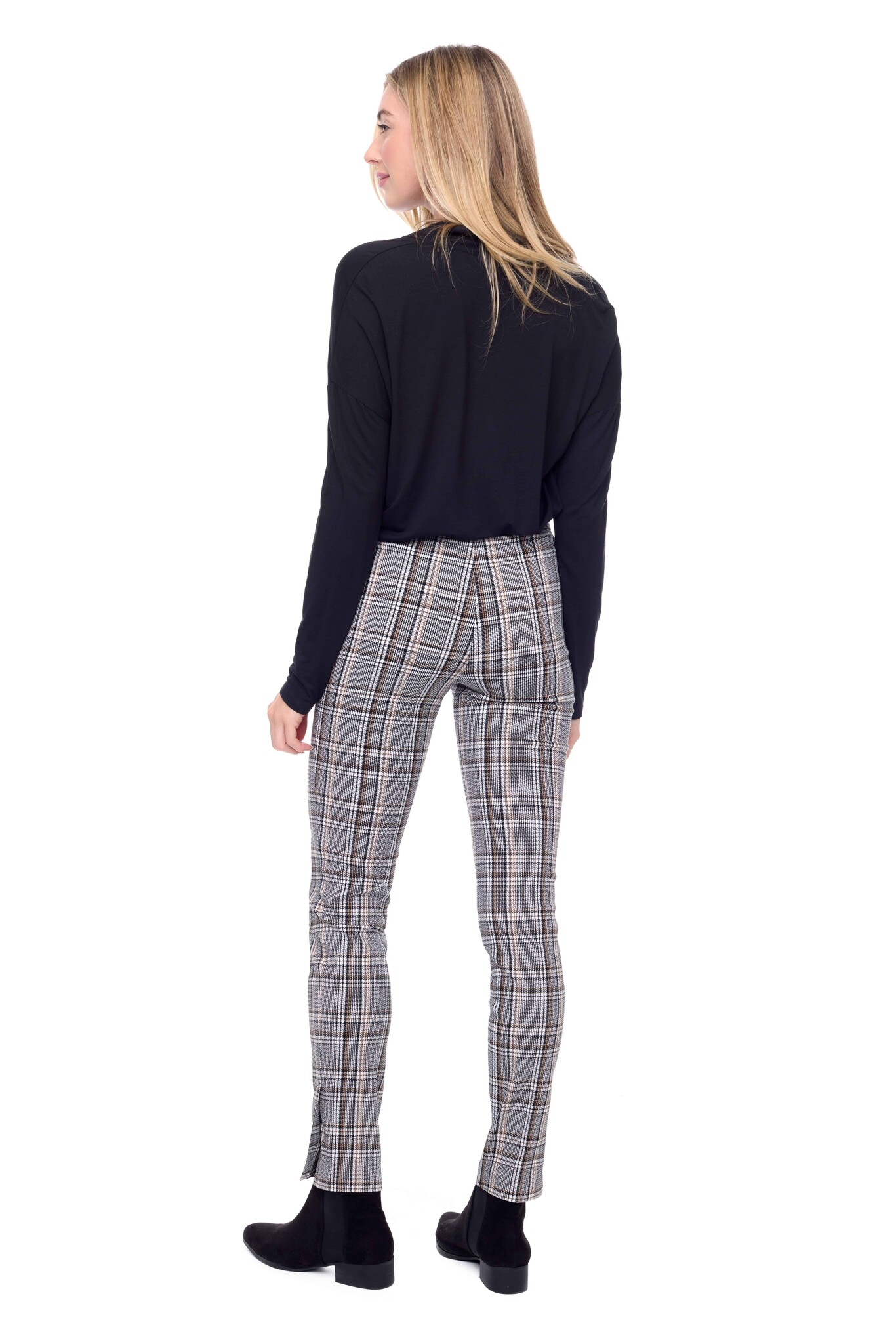 Up Plaid Full Length Pant