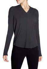 Up V-Neck Jersey Top Steel