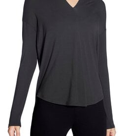 Up V-Neck Jersey Top Steel