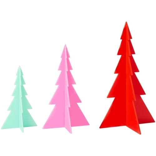 Kailo Chic Acrylic Tree Set Red Pink Mint