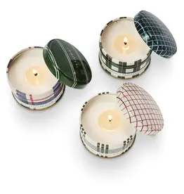 Illume Balsam & Cedar Noble Holiday Candle Tin Trio Gift Set