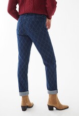 French Dressing Printed Pull-On Straight Ankle Jean