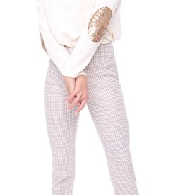 Up Glossy Mini Houndstooth Ankle Pant