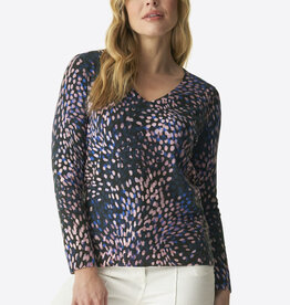 Edinburgh Knits Blurred Animal Print Top