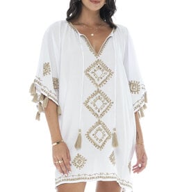 Skemo Bling Short Kaftan White