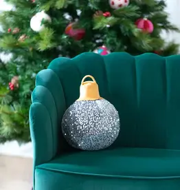 Shiraleah Merry Bauble Sequin Pillow Medium Silver