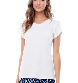 Up Petal Sleeve Tee White