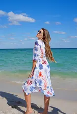 Isla Payal Ibiza Midi Dress Blue Coral
