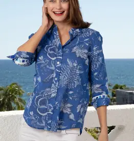 Dizzy Lizzie Rome Shirt Navy Toile