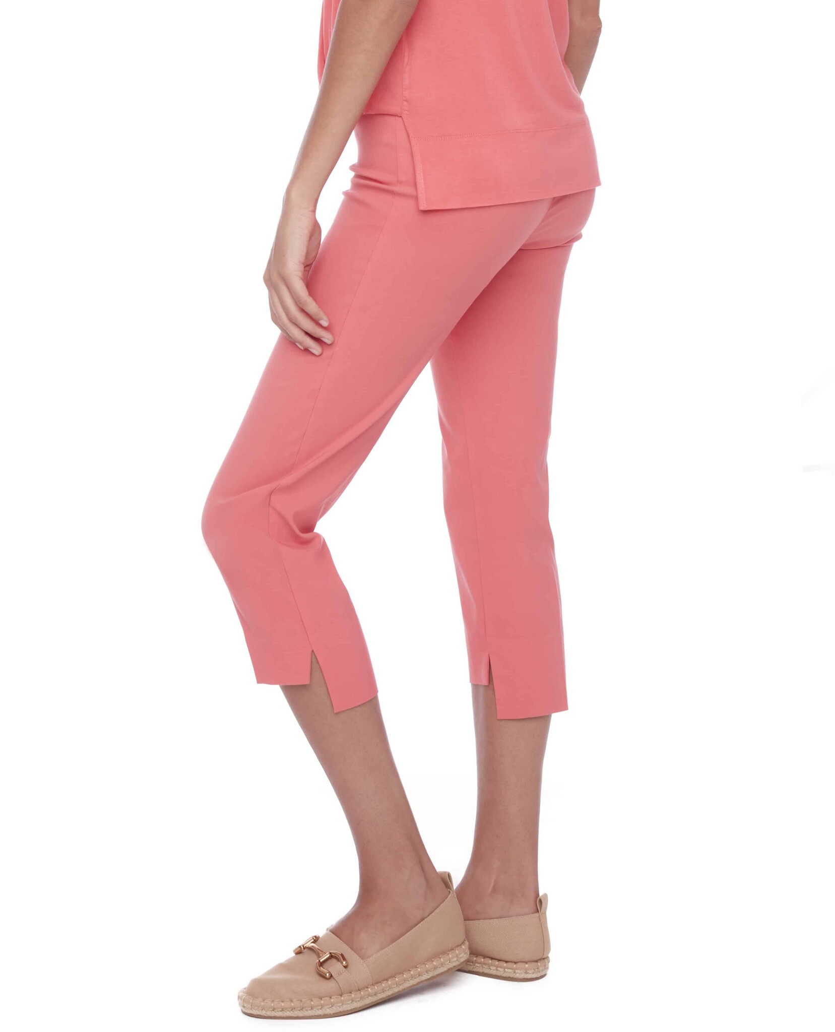 Up Hi Lo Crop Pant Coral