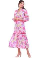 Isla Payal Positano Dress Pink Ikat