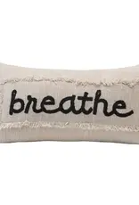 24" x 12" Breathe Embroidered Pillow