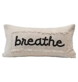 24" x 12" Breathe Embroidered Pillow