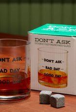 Two's Company Don't Ask Double Old Fashion Glass in Gift Box
