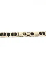 German Fuentes One Size Stretch Belt w/ Gold Circles