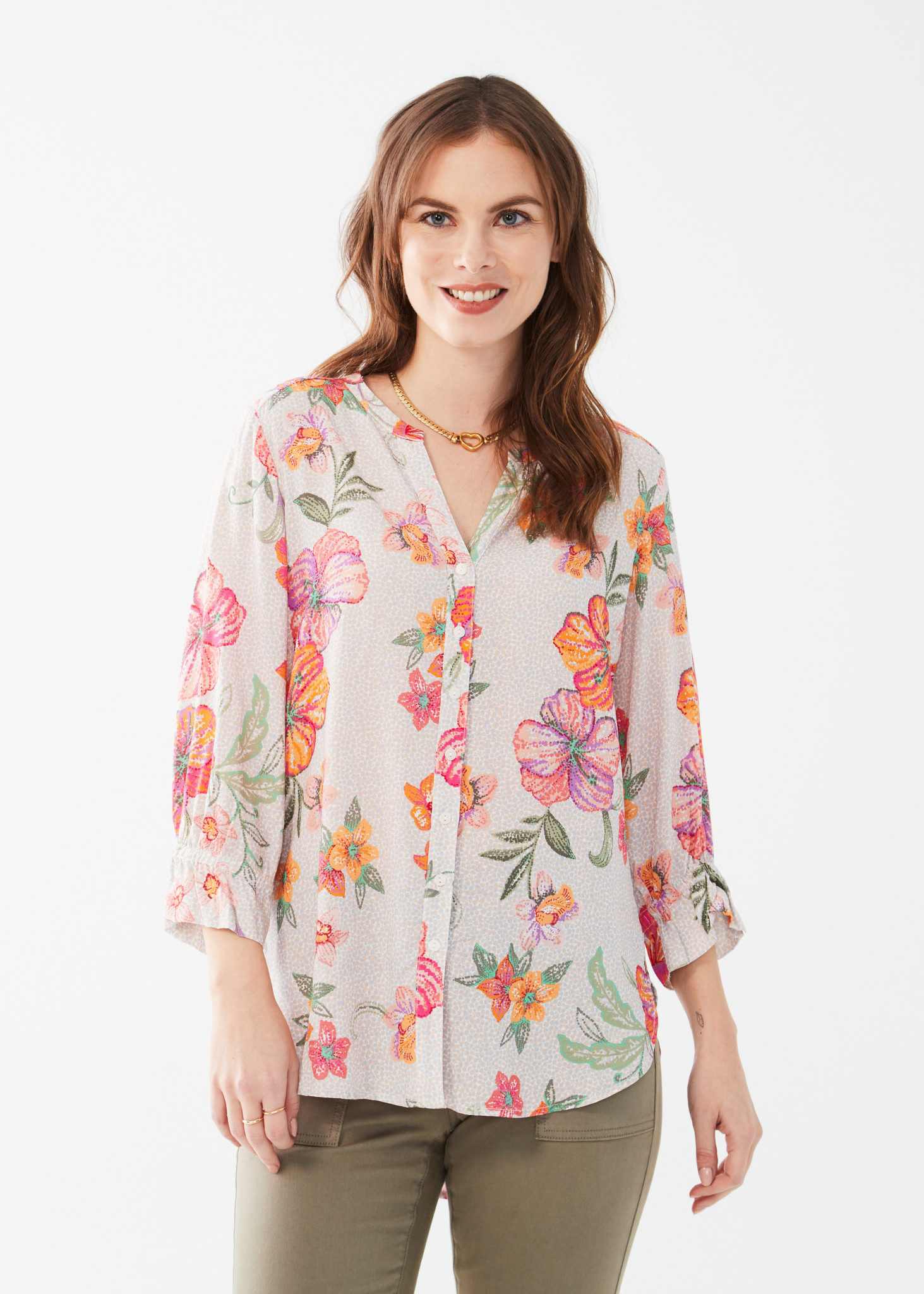 French Dressing Tropic Floral Top