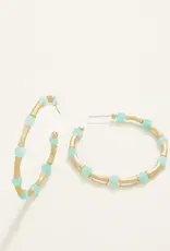 Spartina Calm Waters Hoop Earrings Amazonite