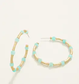 Spartina Calm Waters Hoop Earrings Amazonite