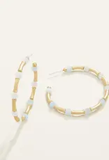 Spartina Calm Waters Hoop Earrings Aquamarine