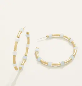 Spartina Calm Waters Hoop Earrings Aquamarine