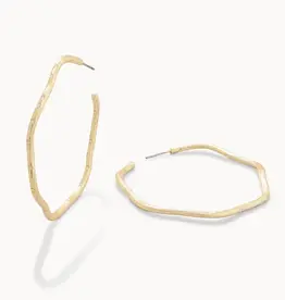Spartina Sand Bar Wave Hoop Earrings White Opal