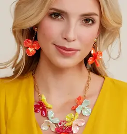 Zenzii Iridescent Resin Petal Drop Earring