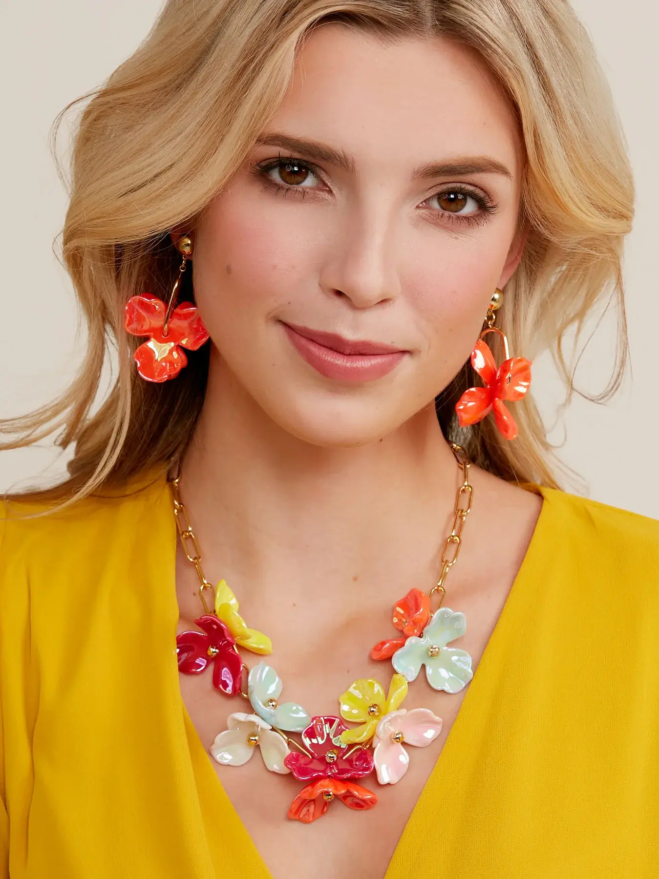 Zenzii Iridescent Resin Petal Drop Earring