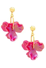 Zenzii Iridescent Resin Petal Drop Earring