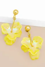 Zenzii Iridescent Resin Petal Drop Earring