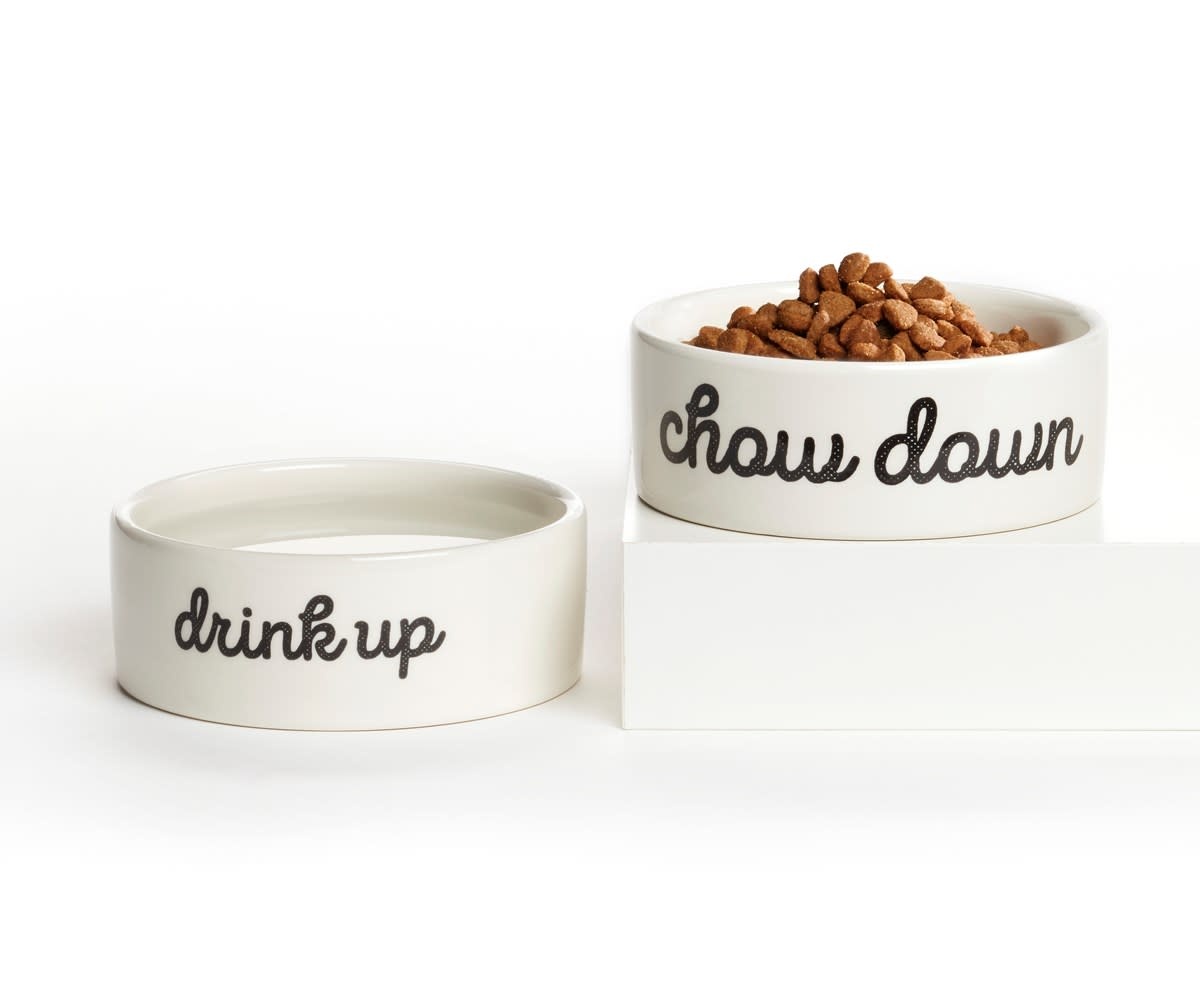 Gift Craft Chow Down Pet Bowls Set of 2