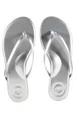 Solei Sea Soft Silver Metallic Flip Flops