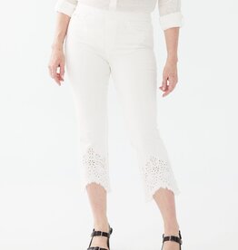 French Dressing Pull On Crop Pant White