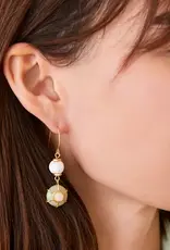 Spartina Chechessee Earrings White & Jade