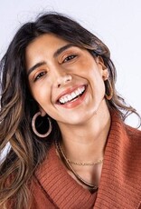 Ink + Alloy Nora Checkered Hoop Earrings