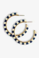 Ink + Alloy Nora Checkered Hoop Earrings