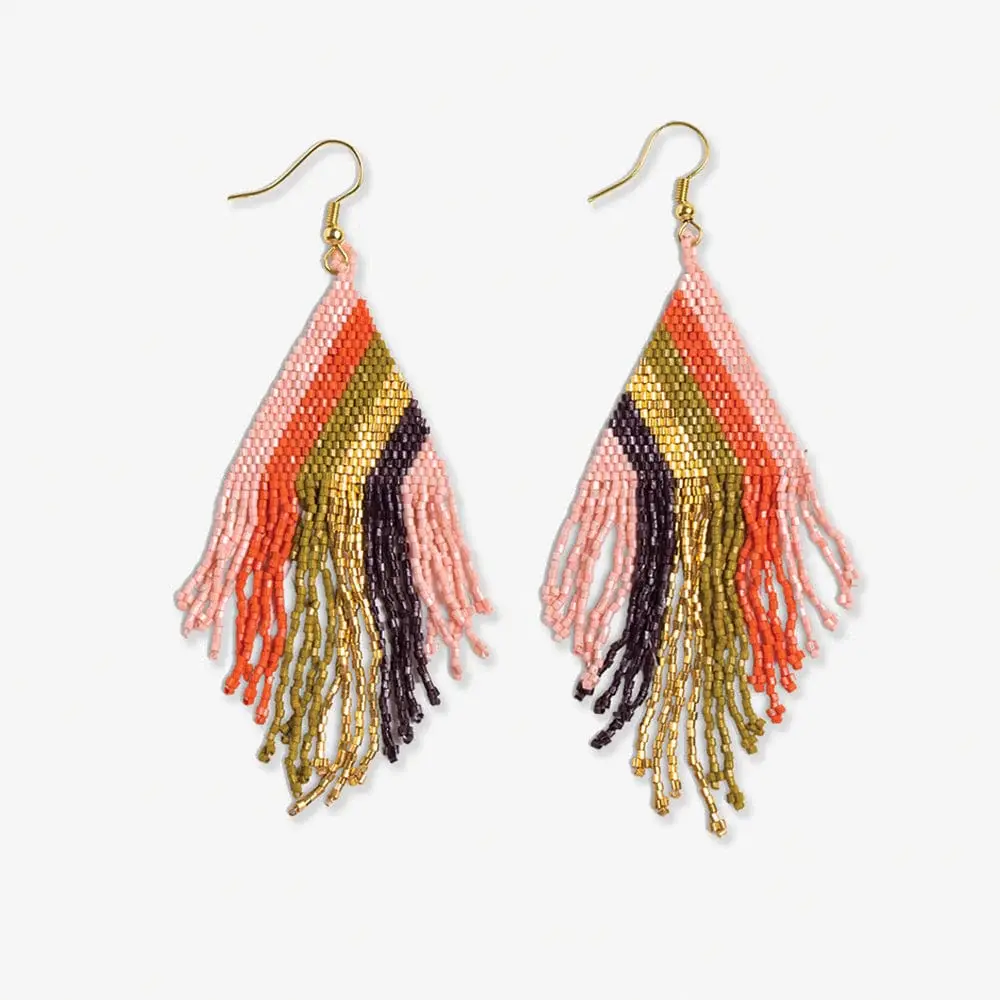 Ink + Alloy Haley Beaded Fringe Earrings