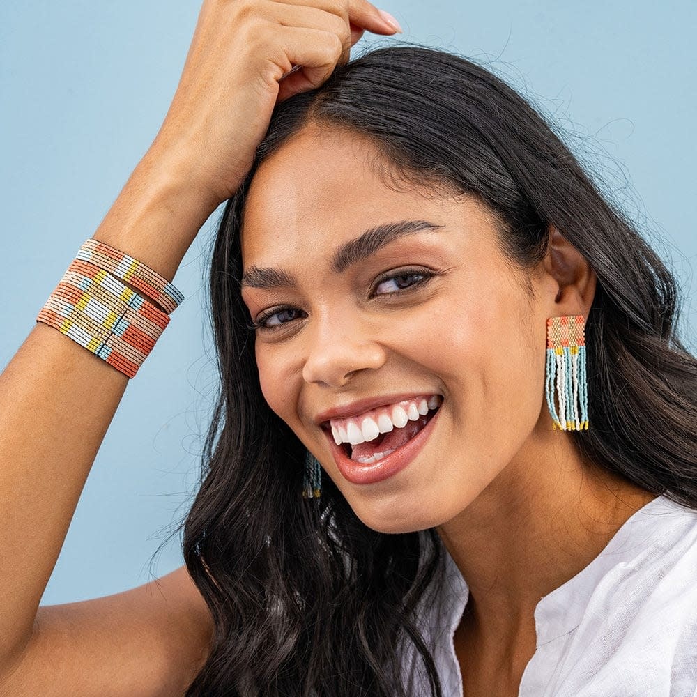 Ink + Alloy Ava Colorblock Beaded Earrings