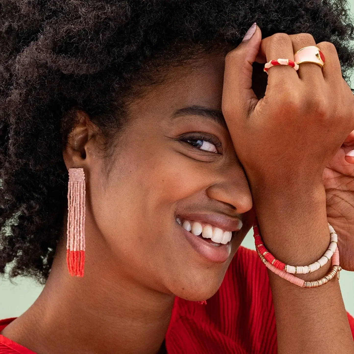 Ink + Alloy Ila Thick Stripe Fringe Earrings