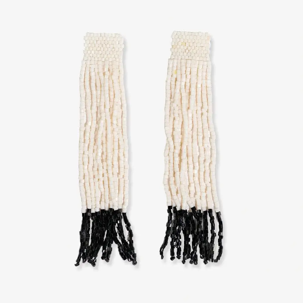 Ink + Alloy Ila Thick Stripe Fringe Earrings